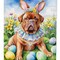 Edge Collections - 28" X 40" - Multicolor - Dogue de Bordeaux Easter Egg - 1 Piece